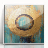 Framed abstract strokes wall art in white, showcasing vibrant colors and fluid designs. Perfect for modern home decor, adding a touch of elegance to any space.