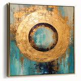 Framed abstract wall art featuring elegant silver and gold strokes on a canvas, showcasing a modern design perfect for contemporary interiors. Ideal for enhancing living spaces with a touch of sophistication and artistry.