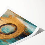 Abstract strokes wall art print showcasing vibrant colors in swirling patterns, perfect for modern decor. Rolled up in a protective tube for easy delivery.