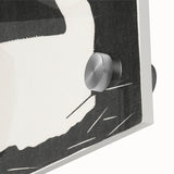 Modern Wall Art – Abstract Black and White Deer Design