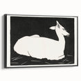 Modern Wall Art – Abstract Black and White Deer Design
