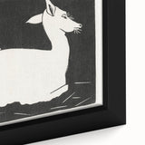 Modern Wall Art – Abstract Black and White Deer Design