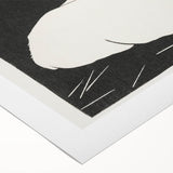 Modern Wall Art – Abstract Black and White Deer Design