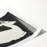 Modern Wall Art – Abstract Black and White Deer Design