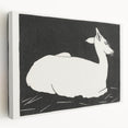 Modern Wall Art – Abstract Black and White Deer Design