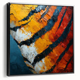 Framed canvas artwork showcasing abstract strokes in black and gray tones, highlighting modern aesthetics. Ideal for contemporary home decor.