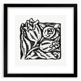 Minimalist Modern Decor – Black and White Floral Abstract Art