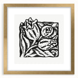 Minimalist Modern Decor – Black and White Floral Abstract Art