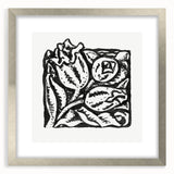 Minimalist Modern Decor – Black and White Floral Abstract Art