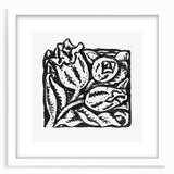 Minimalist Modern Decor – Black and White Floral Abstract Art