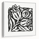 Minimalist Modern Decor – Black and White Floral Abstract Art