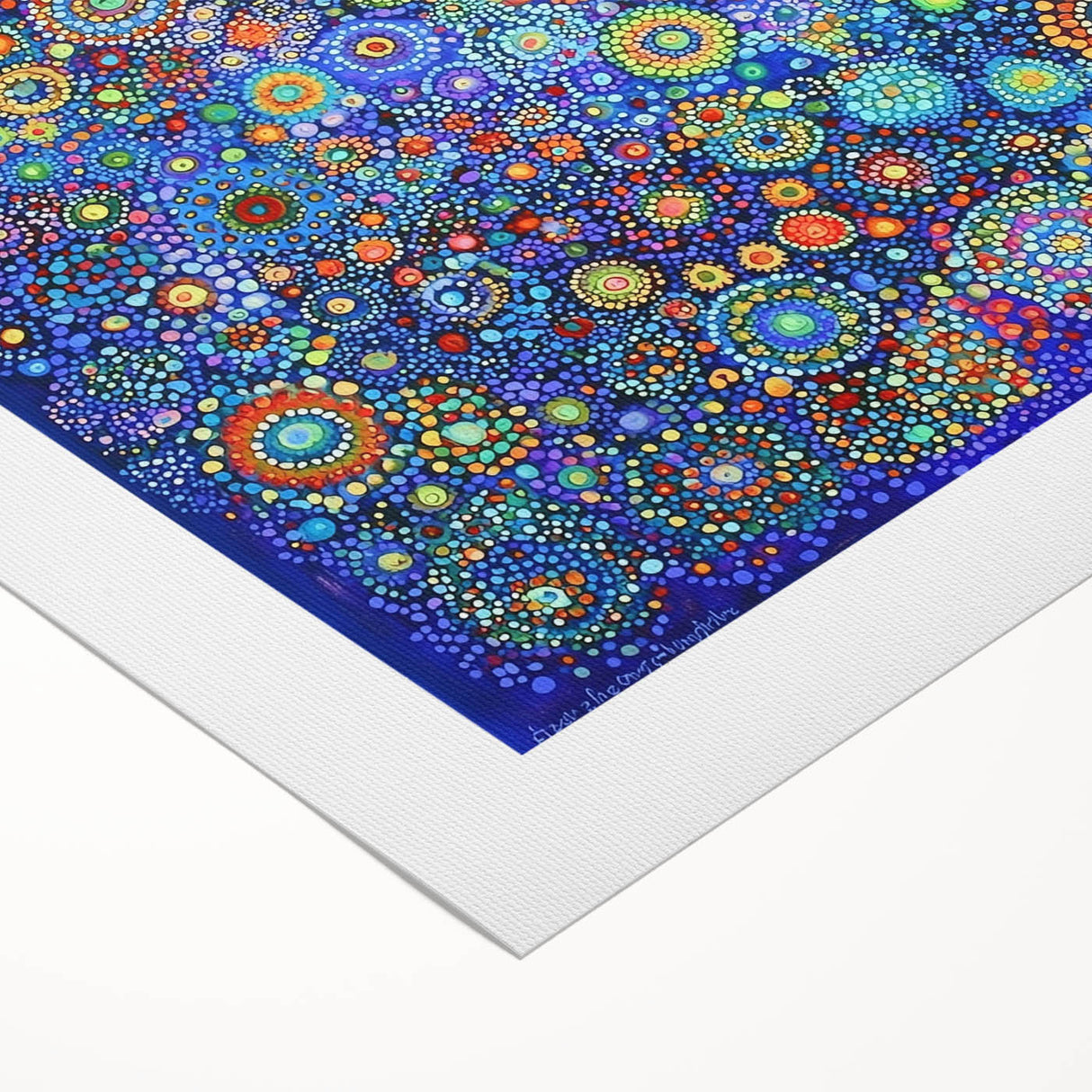 Abstract strokes in vibrant colors adorn this rolled canvas artwork, showcasing a modern design perfect for contemporary home decor. Packaged securely in a durable cardboard tube, this piece is ideal for adding a splash of creativity to any space.