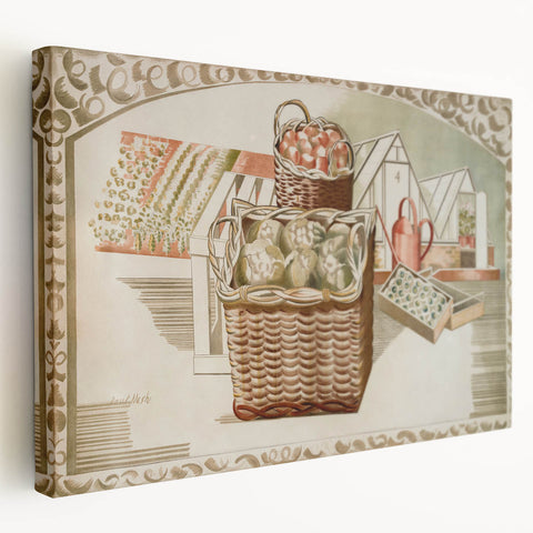 Modern Wall Art – Abstract Orchard and Garden Scene by Paul Nash