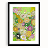 Abstract strokes artwork framed in black with a matte finish, showcasing vibrant colors and dynamic designs, ideal for modern home decor. Perfect for adding a contemporary touch to any living space.