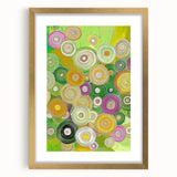 Abstract strokes frame with a gold mat showcasing a modern art design, ideal for contemporary home decor. The frame's elegant finish enhances any interior space.