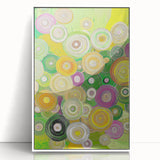 Framed acrylic artwork titled "Abstract Strokes" showcasing vibrant blue and white brush strokes against a sleek white background, ideal for modern home decor.