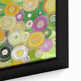 Textured close-up of an abstract strokes framed canvas artwork showcasing vibrant hues of blue, orange, and yellow, perfect for modern home decor.