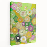 Abstract canvas artwork showcasing vibrant, multicolored strokes on a textured surface, presented in a side view that highlights its depth and artistry. Perfect for modern home decor or art enthusiasts seeking a bold statement piece.