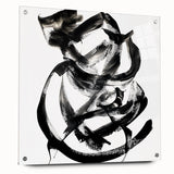 Abstract acrylic artwork featuring vibrant strokes in a variety of colors, showcased from a side view with pins for hanging. Ideal for modern home decor, this piece adds a dynamic touch to any space.