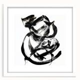 Abstract strokes frame with a white mat, showcasing vibrant colors and unique patterns, perfect for modern home decor or art exhibitions.