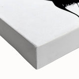 Vibrant abstract canvas artwork featuring colorful strokes in shades of blue, orange, and yellow, showcasing a modern design perfect for contemporary decor.