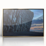 Framed acrylic artwork showcasing stunning cliffs in vibrant colors, elegantly mounted in a gold frame, ideal for enhancing home decor with a natural landscape theme.