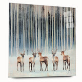 Corporate Wall Decor - Winter Forest & Deer Canvas Print