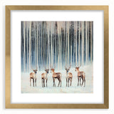Corporate Wall Decor - Winter Forest & Deer Canvas Print