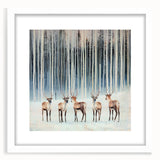 Corporate Wall Decor - Winter Forest & Deer Canvas Print