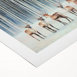 Corporate Wall Decor - Winter Forest & Deer Canvas Print