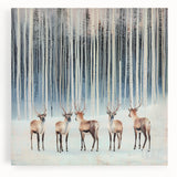 Corporate Wall Decor - Winter Forest & Deer Canvas Print