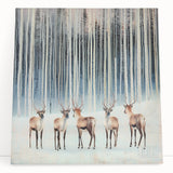 Corporate Wall Decor - Winter Forest & Deer Canvas Print