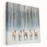 Corporate Wall Decor - Winter Forest & Deer Canvas Print