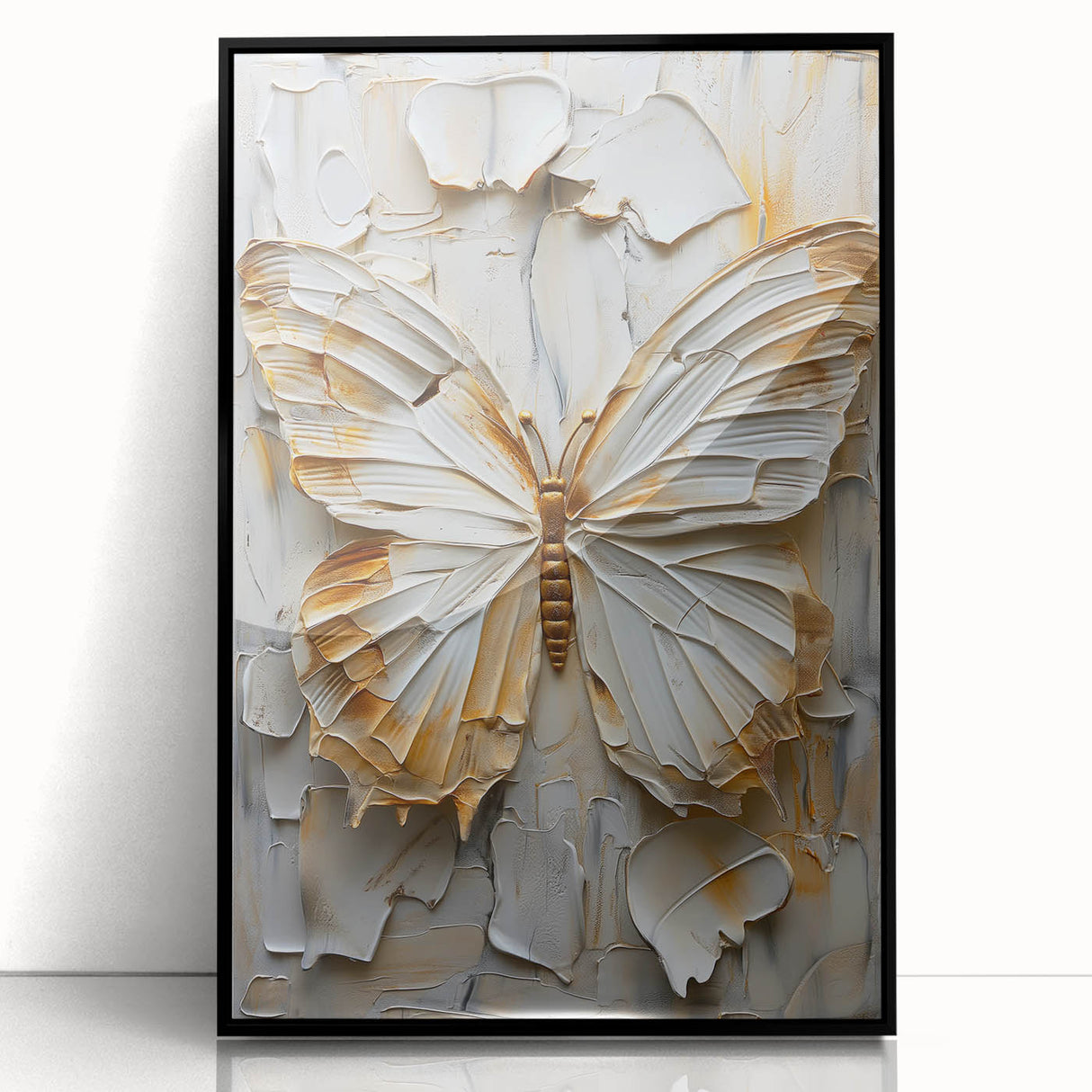 Abstract figurative wall art featuring bold black lines and shapes, framed in acrylic, showcasing a modern design with an elegant front view. Perfect for contemporary decor.