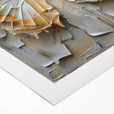 Abstract figurative wall art on rolled canvas showcasing vibrant colors and dynamic shapes, ideal for modern home decor and artistic expressions.