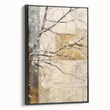 Framed canvas wall art showcasing abstract floral designs in vibrant colors, presented in a sleek black frame, ideal for modern home decor and artistic spaces.