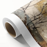 Abstract floral wall art on rolled canvas, showcasing vibrant colors and intricate patterns, ideal for enhancing modern home decor. Packaged in a protective cardboard tube for safe delivery.