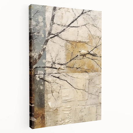 Abstract floral wall art on stretched canvas showcasing vibrant colors and intricate designs, perfect for modern home decor. Side view highlights the canvas depth.