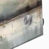 Close-up of an abstract landscape wall art piece, showcasing vibrant colors and fluid patterns, designed for modern decor in homes or offices.