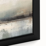 Close-up of a framed abstract landscape wall art piece featuring vibrant colors and intricate textures, designed to enhance modern home decor aesthetics.