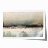 Abstract landscape wall art print showcasing vibrant colors and dynamic shapes, rolled and ready for framing, ideal for modern home decor.