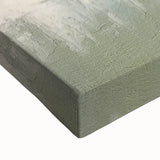 Close-up of a vibrant abstract landscape wall art piece featuring bold colors and dynamic brushstrokes, designed on stretched canvas for modern decor.