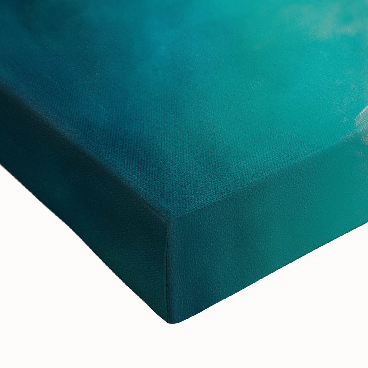 Colorful Abstract Wall Art – Coastal Drift in Turquoise & Sand