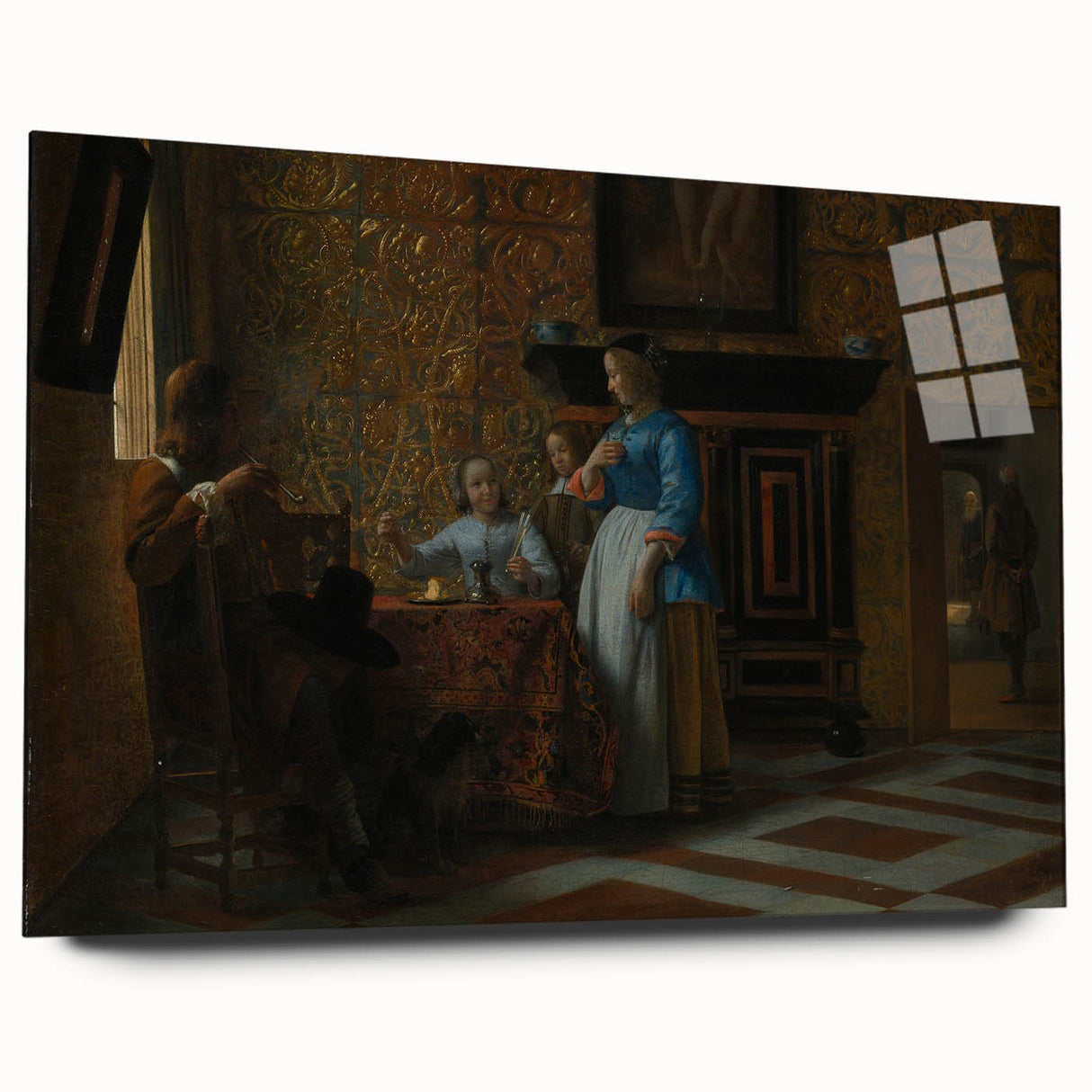 Baroque Interior Scene with Figures - Historical Art Prints
