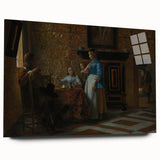 Baroque Interior Scene with Figures - Historical Art Prints