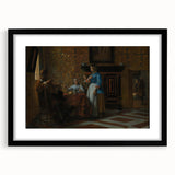 Baroque Interior Scene with Figures - Historical Art Prints