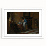 Baroque Interior Scene with Figures - Historical Art Prints