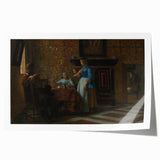 Baroque Interior Scene with Figures - Historical Art Prints