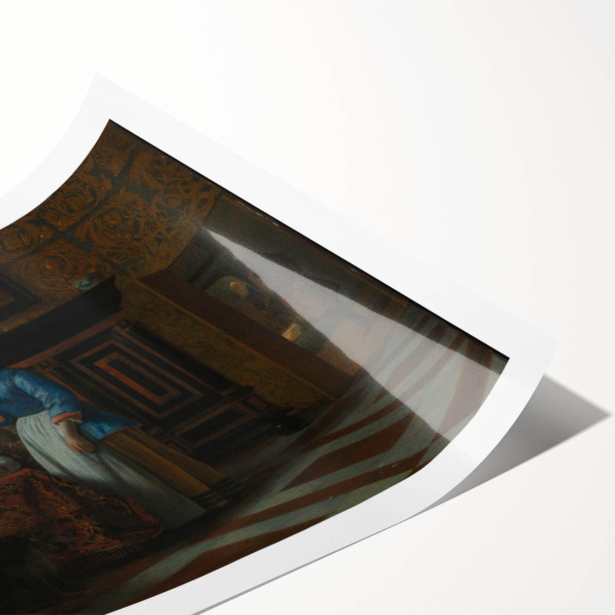 Baroque Interior Scene with Figures - Historical Art Prints
