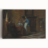 Baroque Interior Scene with Figures - Historical Art Prints